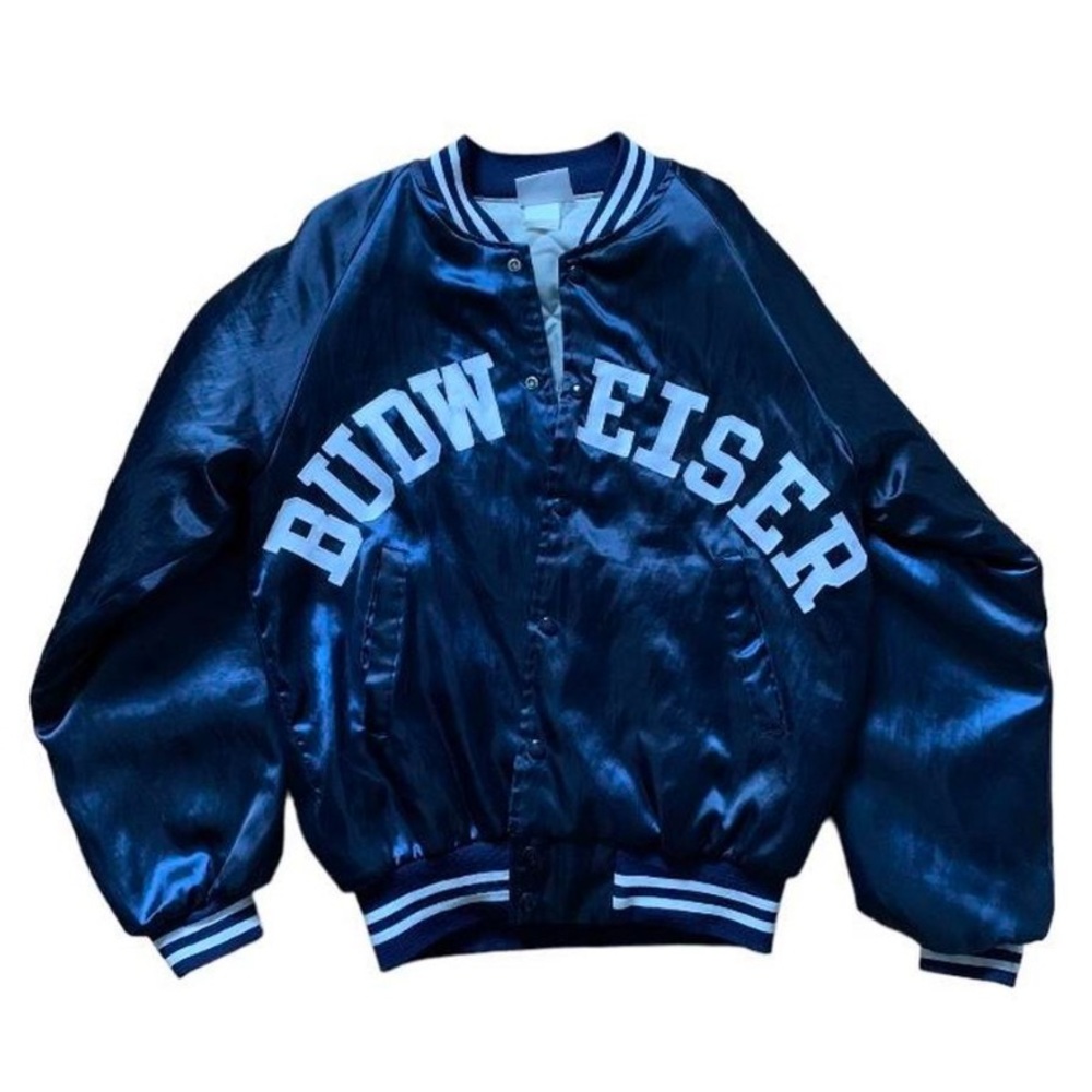 Vintage Budweiser Bomber Jacket - XL (Blue)